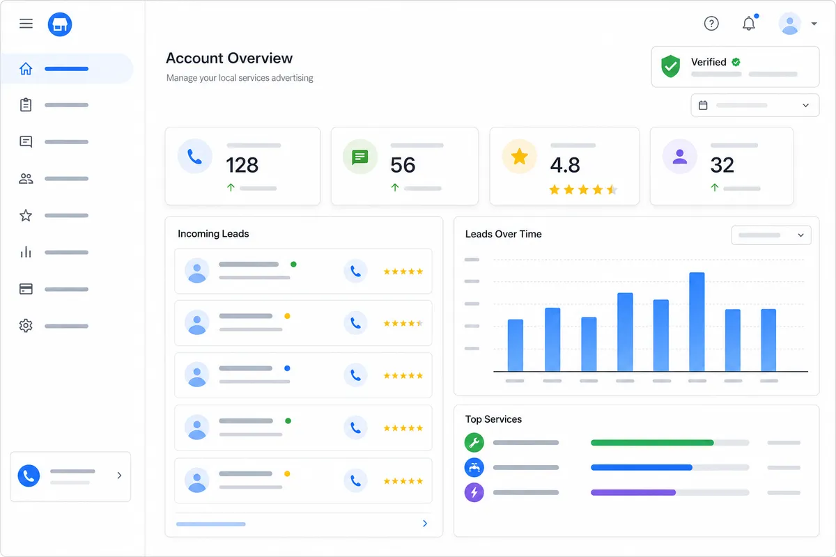 Local Service Ads leads dashboard