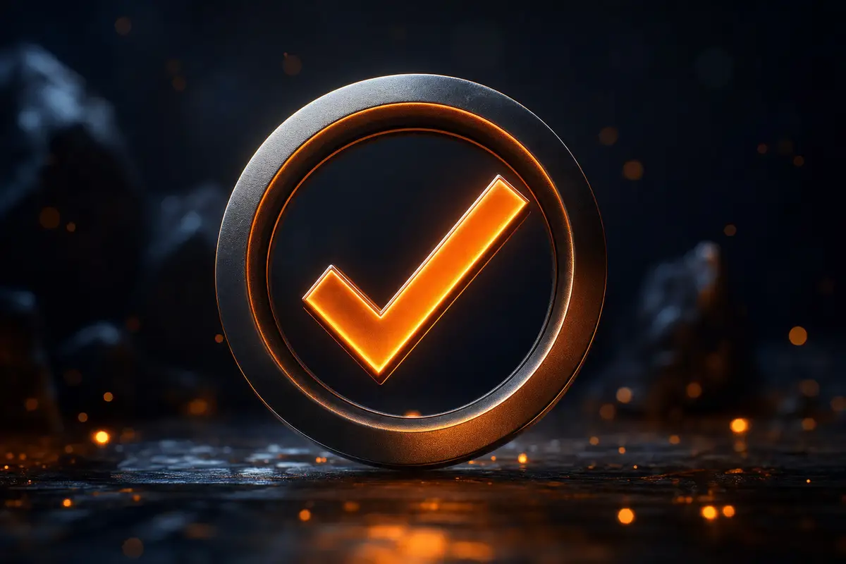 Glowing check badge — the Google Guaranteed mark