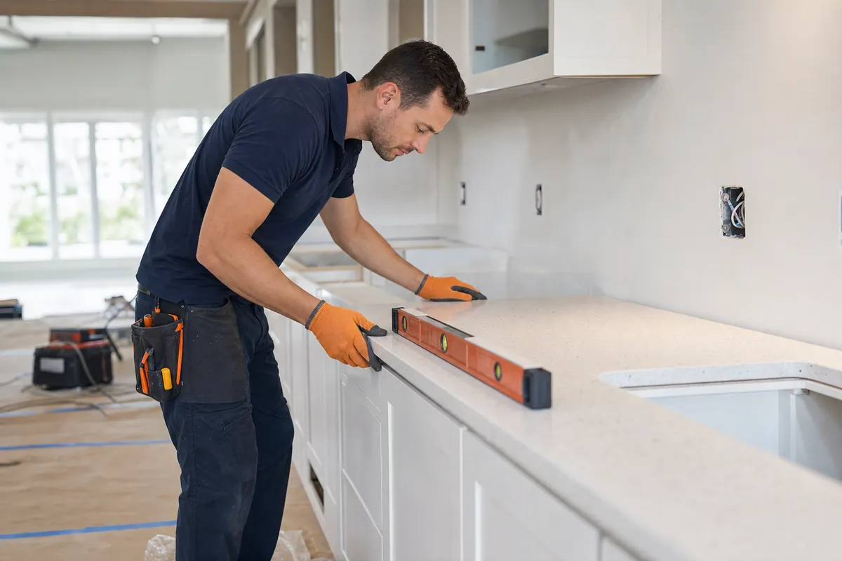 Cabinet & Countertop professional at work