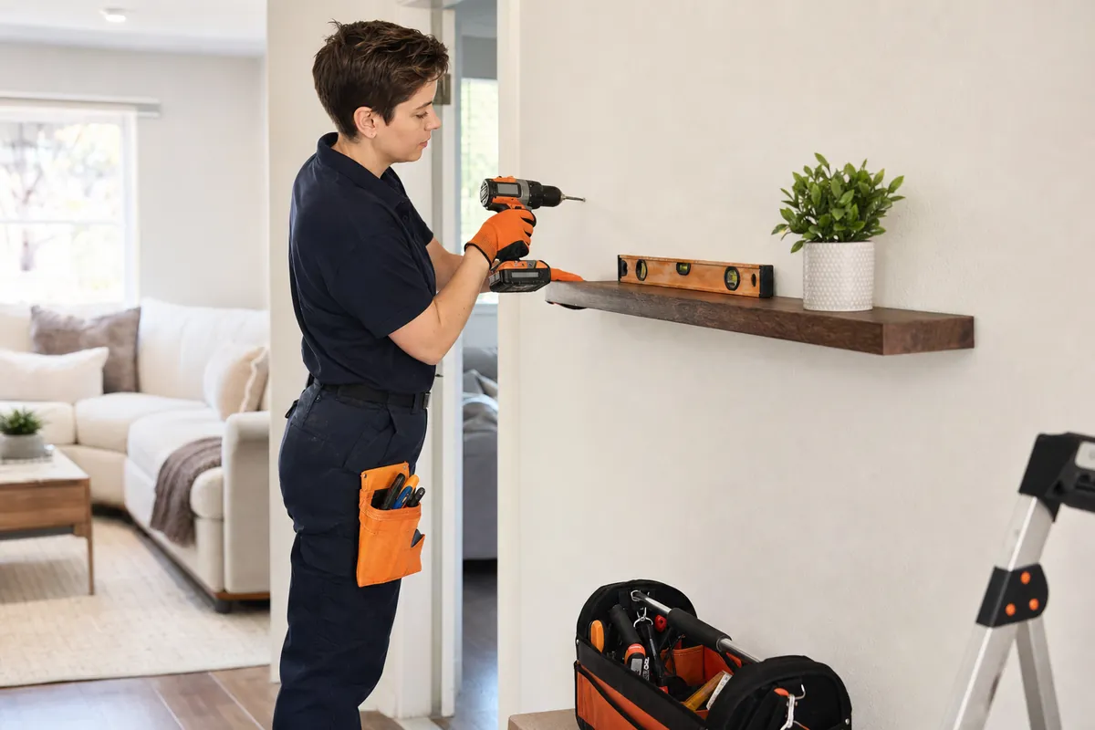 Handyman professional at work