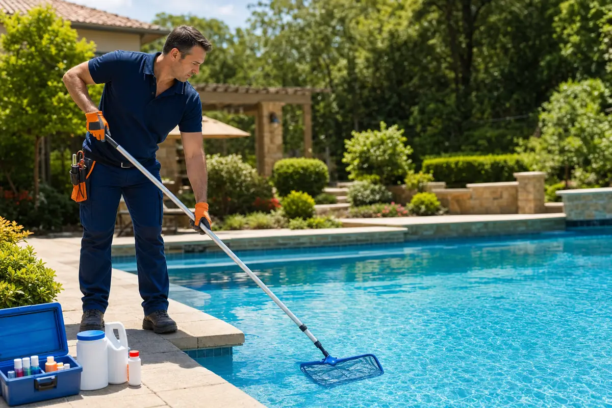 Pool & Spa professional at work