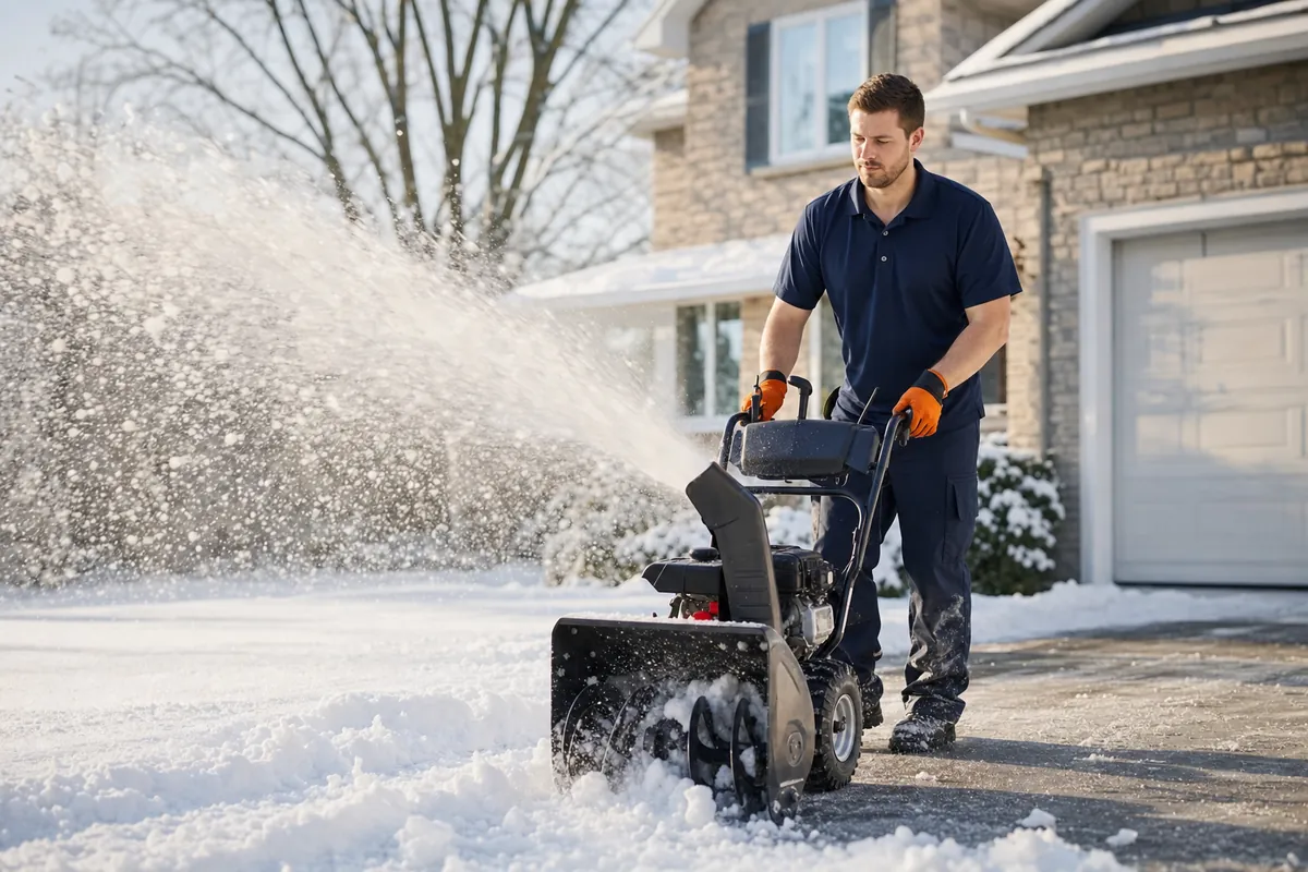 Snow Removal professional at work