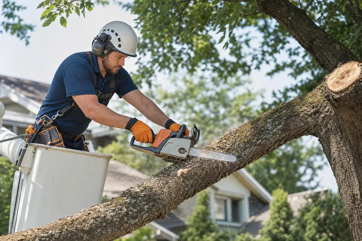 Tree Service professional at work